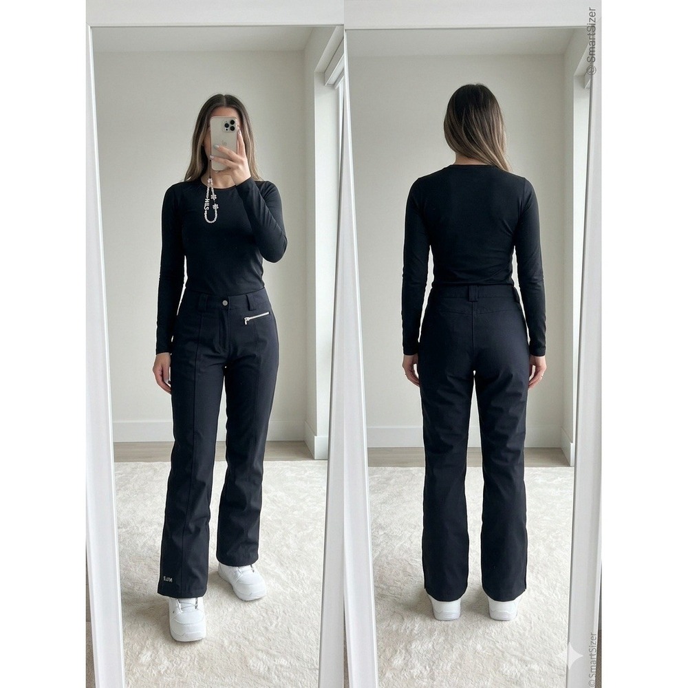NILS Women's Black Insulated Ski Pants Size 12‎ Waterproof Breathable Stretch